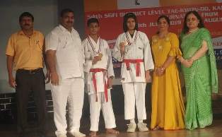 SCINTILLATING PERFORMANCE BY BLUE BELLIANS IN SCHOOL DISTRICT KARATE TOURNAMENT