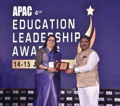  APAC News Network Felicitated the Principal, BBMS for Exemplary Work and Contribution in the Education Sector