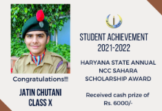 HARYANA STATE ANNUAL NCC SAHARA SCHOLARSHIP AWARD