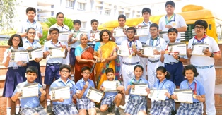 BLUE BELLS MODEL SCHOOL   MAKES A MARK  IN THE  INTERNATIONAL TALENT HUNT OLYMPIAD