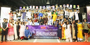 BLUE BELLS  MODEL SCHOOL, SECTOR 4 , GURUGRAM  HOSTED ITS FIRST  MODEL UNITED NATIONS CONFERENCE ON ‘BLUE BELLS FOR WORLD PEACE ‘